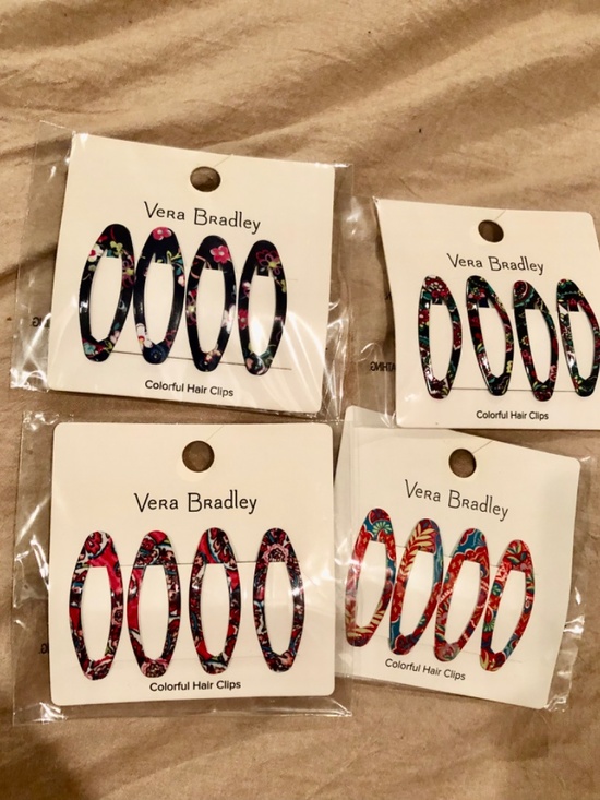 Vera Bradley Snap Hair Pin Lot 4 PC. Brand New $53 Whimsical Southern Prep main image 9